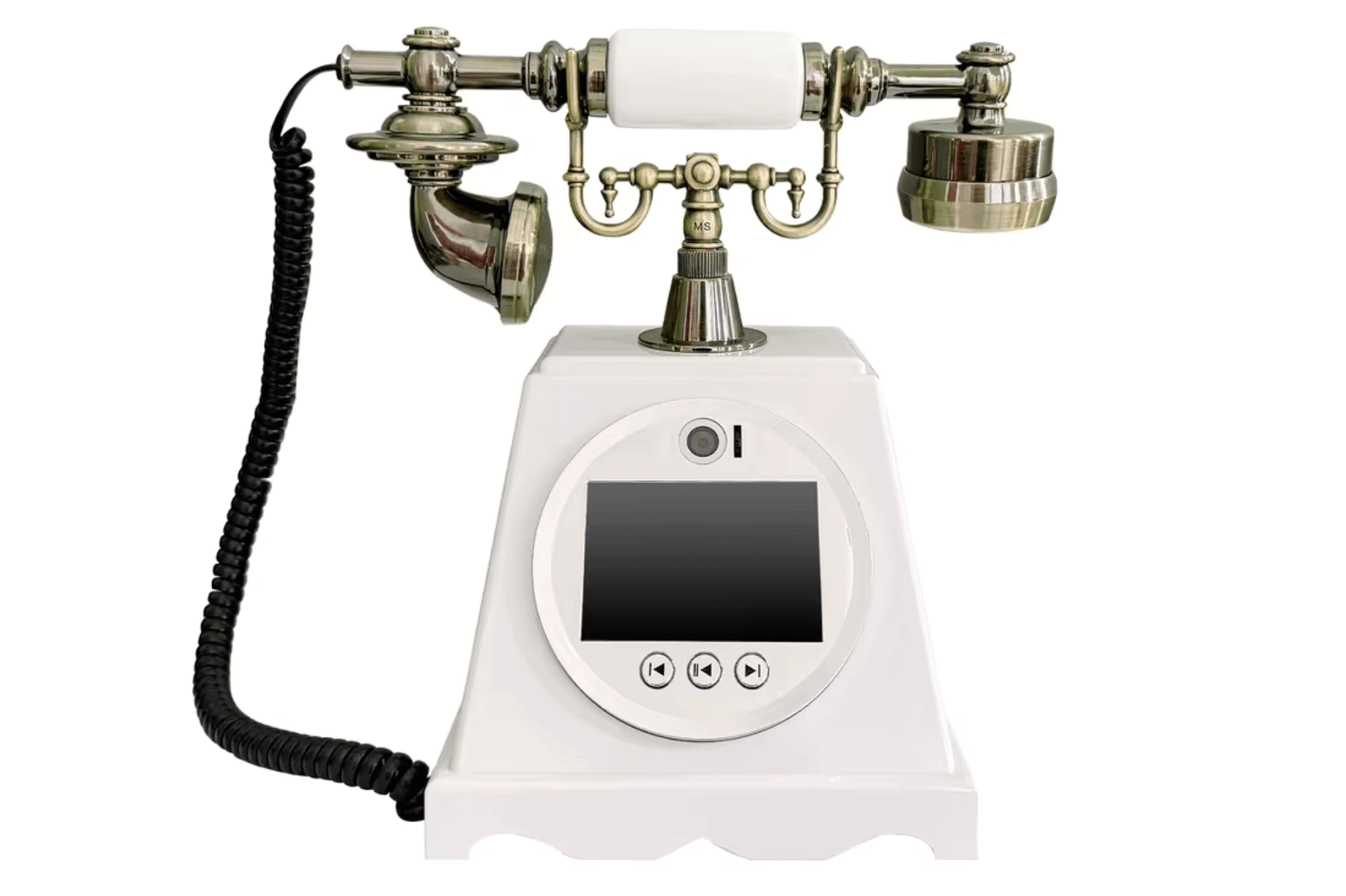 The Blanc Heirloom white video guest book phone