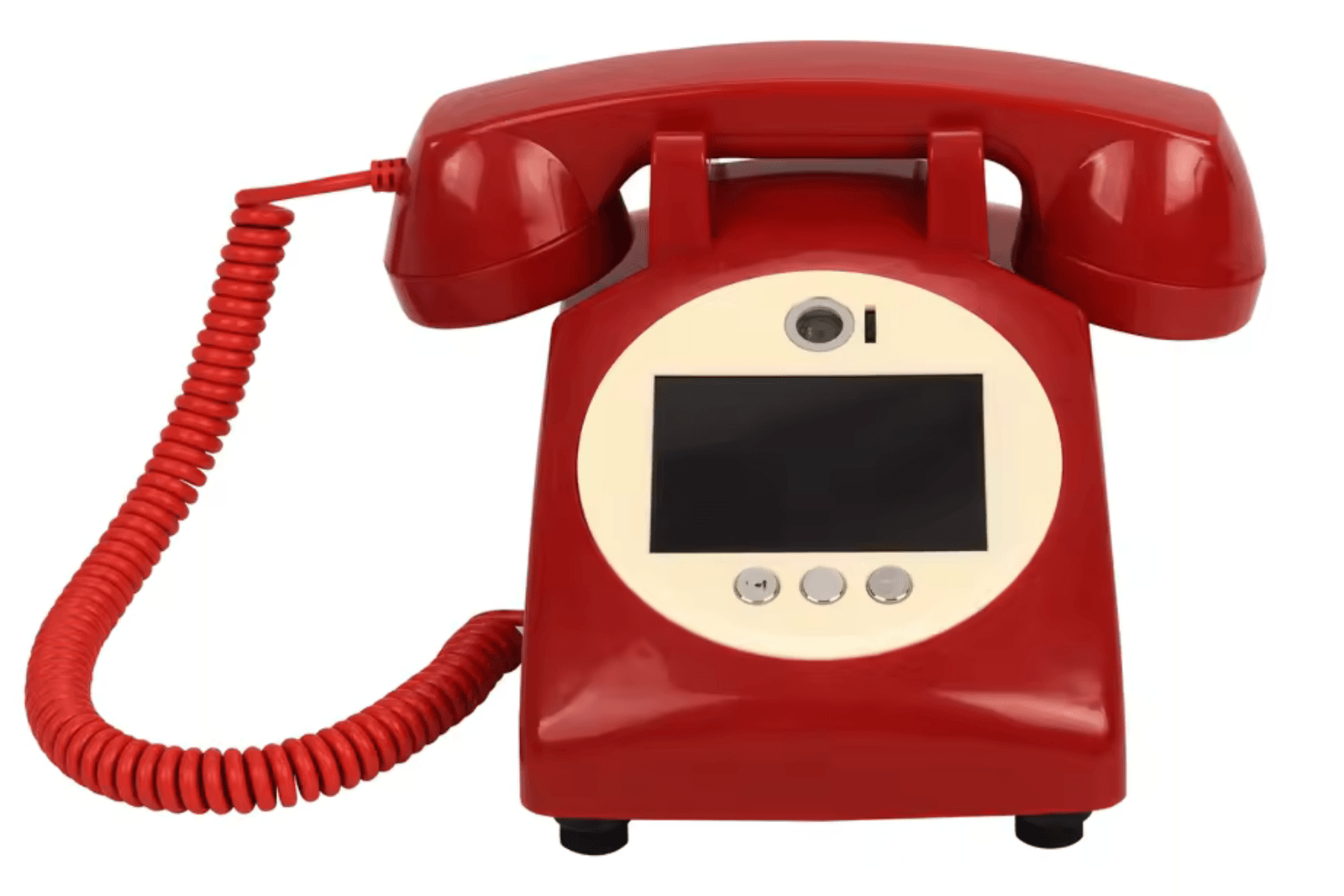 The Rouge Retro red video guest book phone